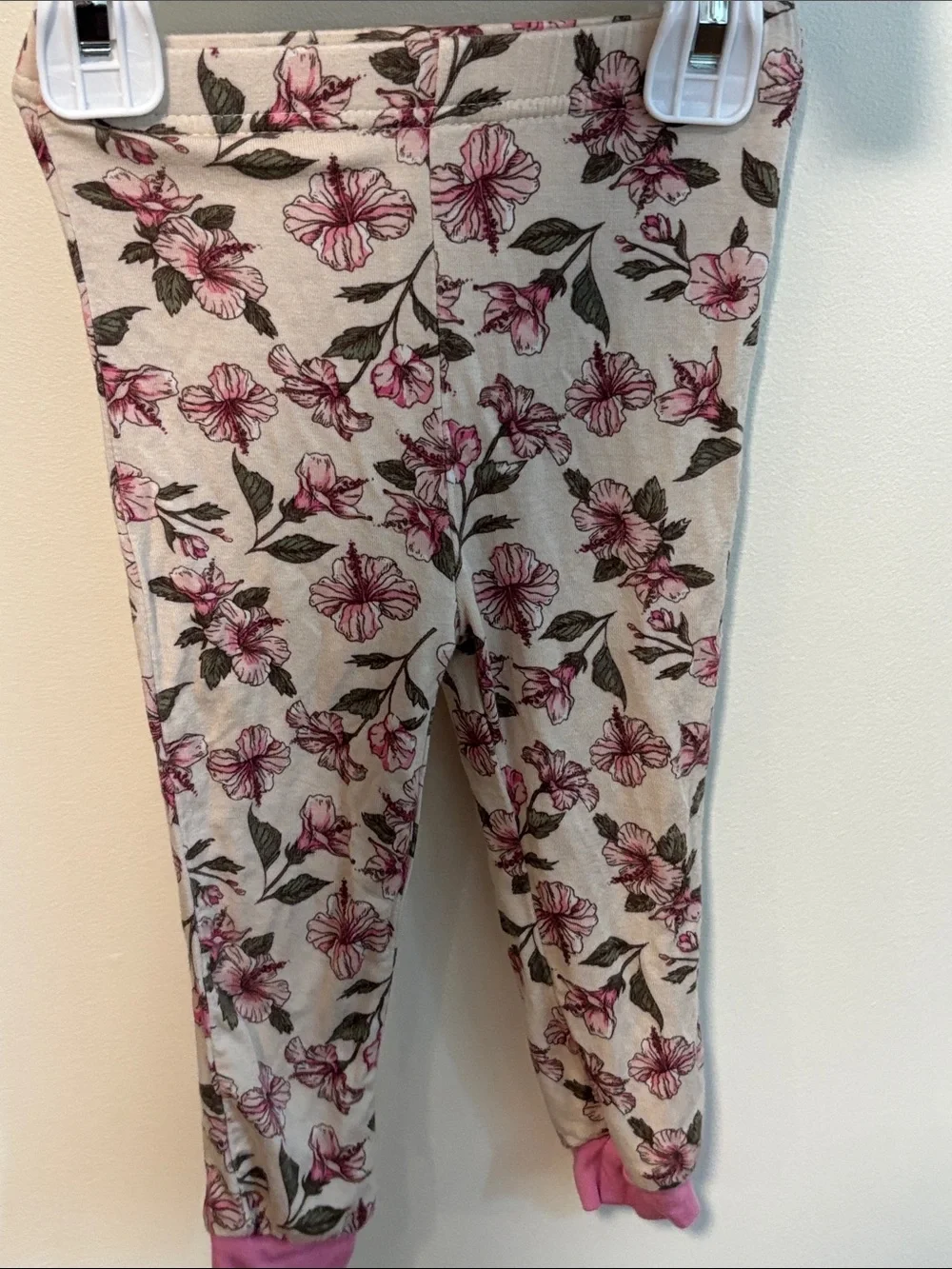 Girls Short-Sleeve Floral Pajama Set - Pink Floral